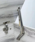 2 Pack Soft Close Box Hinges With 100N Gas Struts for Heavy Wooden Boxes, visible installed in wooden toy chest.