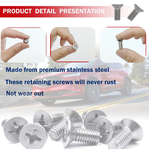 8 Piece Stainless Steel Brake Disc Rotor Retaining Screws Kit For Front And Rear Bolt On, No Rust, 93600-06014-0H