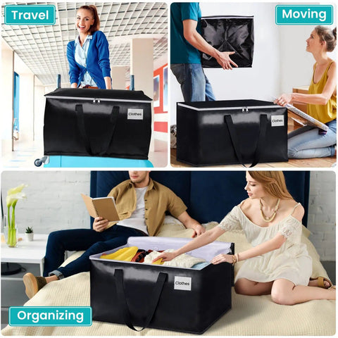 Extra Large Moving Bags With Zipper And Handles 93L Or 125L Storage Totes For Moving Camping Travel And Home Organization