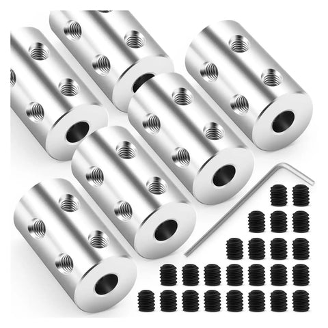 Heavy Duty Rigid Shaft Coupling Made From 45# Steel For 3D Printer Motor Connector That Fits 6Mm To 10Mm Shafts with set screws.