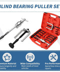 Pro Grade Heavy Duty Tool Box With Blind Hole Collet Bearing Race And Seal Puller Extractor Kit 16 Piece U Shaped Wheel Bearing Puller Set