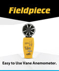 Air Velocity And Temperature Test Head For HVAC Diagnostics With Real Time And Average Readings, Quick CFM Estimation, Anemometer For Accurate Airflow Balancing.