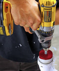 Clean Ream Extreme PVC Pipe Reaming Bit With Three Eighths Inch Hex Shaft in drill reaming a PVC fitting
