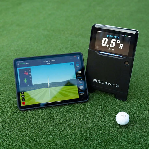 Golf Launch Monitor And Simulator Kit With 16 Data Points And 5D AI Radar, Course GPS Overview, Real Time Ball Flight display on grass