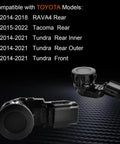 4 Piece Toyota Rear Parking Sensor Kit For RAV4 2014 2018 Tacoma 2015 2022 Tundra 2014 2021 Plug And Play OEM Replacement 89341 0C010 89341 0C020 Ultrasonic Obstacle Detection With Real Time Audible Alerts, black sensors