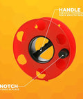 Heavy Duty Cord Storage Wheel Holds 125 Feet Of 16/3 Or 110 Feet Of 14/3 Cord Tangle Free Design Orange and Black Portable Reel