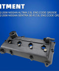 Valve Cover Kit With Gaskets And Oil Filler Cap For 2002-2006 Nissan Altima Sentra 2.5L Replaces 13264-3Z001 shown detached
