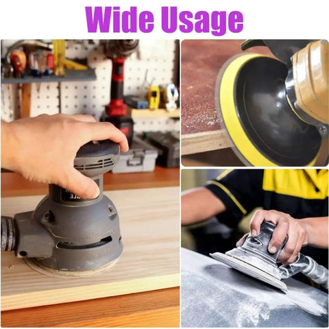 Huge 5 Inch Waterproof Hook Loop Sanding Discs With Silicon Carbide Grits From 60 To 10000 For Professional And DIY Auto Body Jobs Super Durable Smooth Finish Ready To Rock in action on various surfaces.