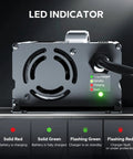 29.2V 20A LiFePO4 Battery Charger With 0V Activation, AC DC Lithium Charger With Anderson Connector And LED Indicator For RVs, Off Grid Homes, Solar Power Systems, 24V Battery Banks shown with status LED indicator