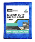 Medium Duty 40 By 40 Foot Water Resistant Tarp With 5 Mil Thickness Reversible Blue And Silver Tough As Nails All Around