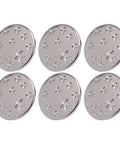 50 Set Star Shape Jeans Screw Buttons with Sick Threaded Design 17 mm Metal Button Hardware Durable Steel detailed view of six buttons