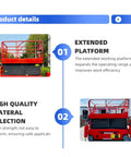 Beefed Up Heavy Duty Hydraulic Lift Platform With Extended Work Deck And Stable Vertical Elevation For Construction Projects