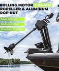 3-Blade Trolling Motor Propeller With Aluminum Nut For MotorGuide XI3 XI5 on boat in water view