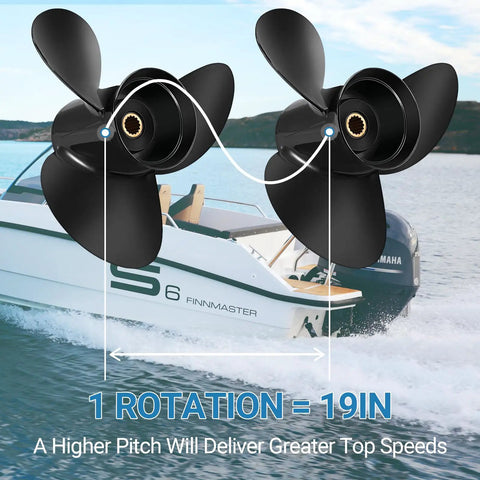Beefed Up Aluminum Boat Propeller 14 1/2 X 19 Pitch 48-832830A45 For Outboard Engines 135 300HP And Alpha One Bravo One 15 Spline Right Hand Hub Kits Included Today