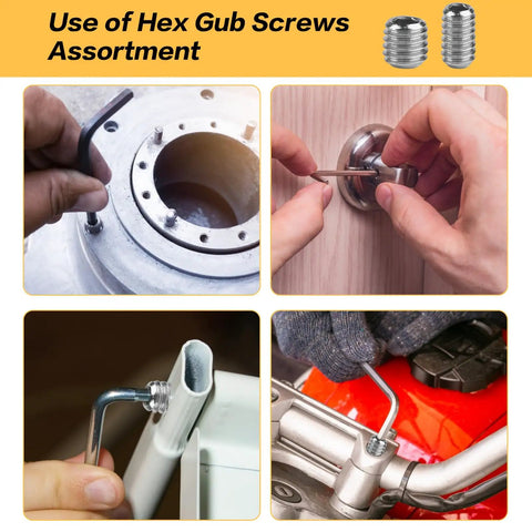 Rock Solid 360 Piece Stainless Steel Hex Socket Allen Head Grub Screws Corrosion Resistant Fastener Kit For Heavy Duty Door Handles And Weekend Projects With Zero Sweat Assembly