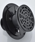 Round Shower Drain Kit Matte Black With Adjustable Base Flange 4 Inch Drain Cover With Threaded Adapter Removable Invisible Look