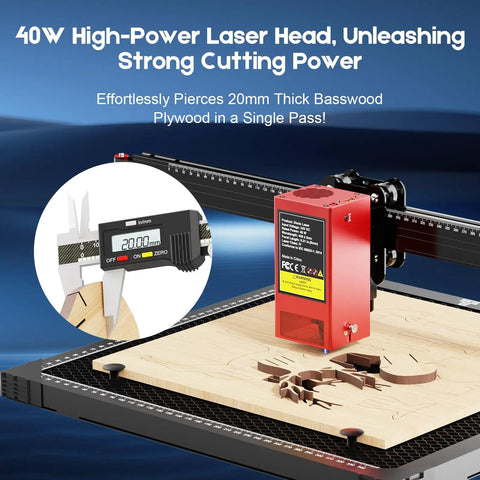 Badass Precision Laser Engraver And Cutter With Huge 450X410 Millimeter Workspace Straight Up Built For Smooth Carving On Wood Metal Acrylic Glass And Stainless Steel