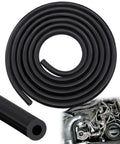 Pro Grade Silicone Vacuum Hose 10 Ft Long One Eighth Inch ID 3mm Black Tubing For Engine Bay Air And Water Lines 130 PSI Burst Pressure High Temp