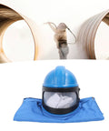 Sandblasting Helmet With Air Supply For Safe Spray Work Durable ABS Hood With Double Lens Protection Clear View Safety Gear