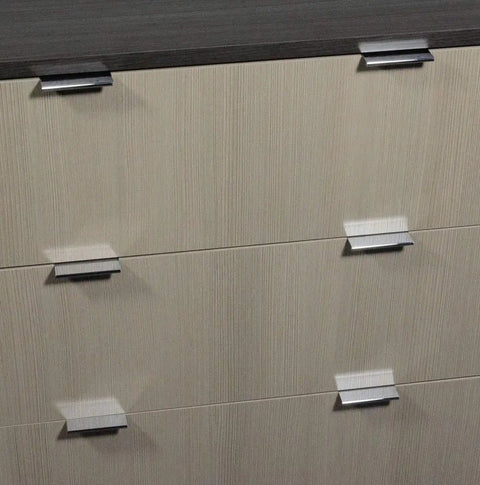 Back Mount Finger Edge Pull 3 Inch Polished Chrome Cabinet And Drawer Handle For Furniture Sleek Modern Upgrade Fingerprint Resistant Finish Durable Hardware Pack Of 10 on wood drawers