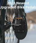 Cyclist using Dope Aluminum Flat Pedals With Reflective Strips For Mountain Bikes And BMX MTB Road Bikes on a road bike