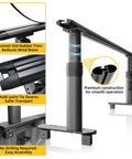 Heavy Duty Truck Ladder Rack With 800 Lbs Capacity For Large Size Pickups, Aluminum Construction, Rust Resistant, Weatherproof Coating, Lightweight Yet Durable, Easy Mounting And Secure Cargo Storage. Black aluminum truck ladder rack with no-drill mounting