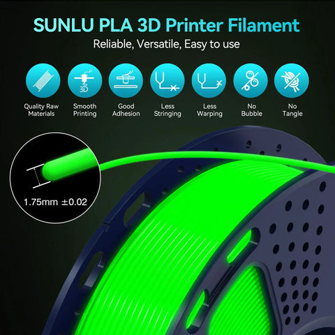 Glow In The Dark PLA Filament 4Kg Bundle For 3D Printing With Phosphorescent Plastic Wire Offering Blue Green Red Yellow Dope Hues That Just Straight Up Glows Under Ultraviolet Light For Knockout Night Projects