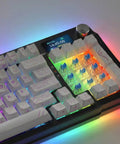 Blue Clicky Mechanical Keyboard Switches Kit 120 Pack, 3 Pin, 50gf Actuation, Dustproof and Water Resistant, Clear Housing for LED Backlit Gaming Keyboards and 3D Printing Projects; RGB keyboard with blue switches and white keycaps