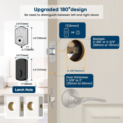 Fingerprint Door Lock With Keyless Entry And Code Smart Deadbolt With Voice Guided Backlit Keypad For Front Door Auto Lock Anti Peeping