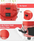 Beast 650W 110V Wood Router with six-speed control and non-slip grip for DIY projects