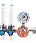 Argon Pressure Regulator With Double Tube Design For TIG And MIG Welding Equipment showing gauge and valves