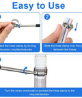 Easy to use steps for 120 Piece Hose Clamp Set In 304 Stainless Steel Worm Gear Clamps Seven Sizes From One Quarter Inch To One And A Half Inch