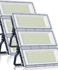 Beastly 600W Outdoor LED Flood Lights 2 Pack, Ultra Bright 60,000 Lumens, 7000K Cool White Stadium Lighting, IP67 Waterproof, Adjustable Angles