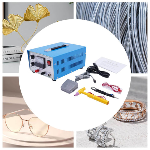 500W 50A Jewelry Welder Kit With Spot Welding Machine, 110V Foot Pedal, Adjustable Gold And Silver Soldering included accessories