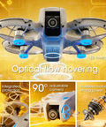 4K Camera Drone For Beginners With Altitude Hold, optical flow hovering, LED footlight, adjustable camera, strong brushless motor