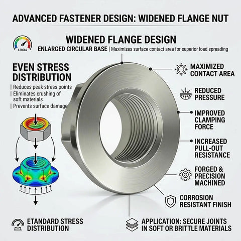Heavy Duty Two Pack CV Axle Spindle Nuts For Subaru Forester Outback Legacy Impreza shown with widened flange design details.