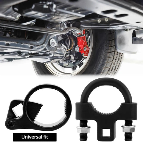 Inner Tie Rod Removal Tool With Three Eighths And One Half Inch Drive Sizes For Tight Spaces Universal Tie Rod End Wrench Heavy Duty Hardened Steel Construction Built Tough And Ready For Any Job on steering rack