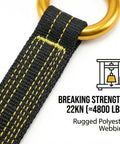 Pro Grade Arborist Friction Saver For Serious Tree Climbing And Cambium Saver Loop Belt Sling With Retrievable Ring Anchor detail