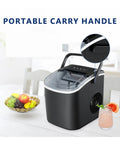 Slick Countertop Ice Maker That Whips Up Fast Six Minute Frozen Cubes While Dropping A Solid 25 Pounds Each Day Featuring Smooth Self Cleaning Tech For Your Home Kitchen Vibes with portable carry handle and cocktail