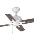 Drift Collection 32 Inch Four Blade Ceiling Fan With Whisper Quiet Motor And Energy Efficient Air Circulation For Small To Mid Sized Rooms