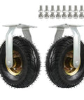 Kick Some Serious Weight With These Heavy Duty Swivel Caster Wheels Featuring Flat Free Solid Rubber Build Steel Hub And Precision Ball Bearings For Smooth Silent Glide And Rock Solid Reliability On Any Floor Or Cart Setup Easy Peasy. Heavy duty swivel caster wheels with solid rubber tires and steel hubs.