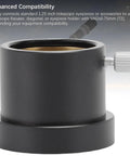 T2 To 1.25 Inch Eyepiece Adapter For 1.25in Telescopes With M42x0.75mm Thread Brass Internal Compression Matte Black Finish