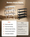 Hydroponics Growing System Kit For Home Garden With 3 Tier 108 Sites UPVC Pipe Hydroponic Grow Kit next to black frame
