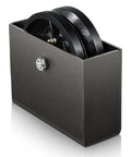 Rock Solid And Built Like A Tank 6X2 Inch Cast Iron V Groove Wheel With Steel Housing, Heavy Duty 1000 Lb Load Bearing Roller For Sliding Gate Tracks, Railroad Rails, Industrial Carts And Machinery, Matte Black, 1 Pack, showing side view in metal housing.