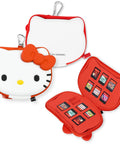 Hello Kitty Nintendo Switch Cartridge Case Zip Storage Wallet 36 Game Capacity With 12 Slots For 3 Cartridges Each opened view