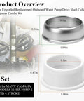 Upgraded Outboard Water Pump Drive Shaft Collar And Spacer Kit Fits Yamaha And Mercury 115HP To 300HP diagram