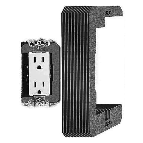 Outlet Spacers and Wall Plate Shims 20 Piece Iron Set for Fixing Wobbly Receptacles in Home and Office Black Finish Easy Install for Professional Look and Safer Electrical Installations by Securly, showing black finish and iron construction.