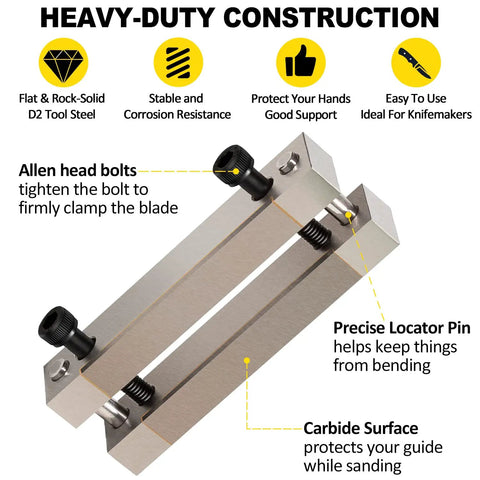 Hardened File Guide With Carbide Surface For Knife Making A Beefy Knife Maker Tool With Allen Bolts And Locator Pin For Precise Control