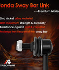 Front Sway Bar Links Set For 2007 2016 CR V And 2007 2012 RDX Replacement OEM Style For A Smoother Ride And Tight Cornering Eliminates Clunk Reduces Body Roll Heavy Duty Performance 2 Piece Pair, zinc nickel alloy
