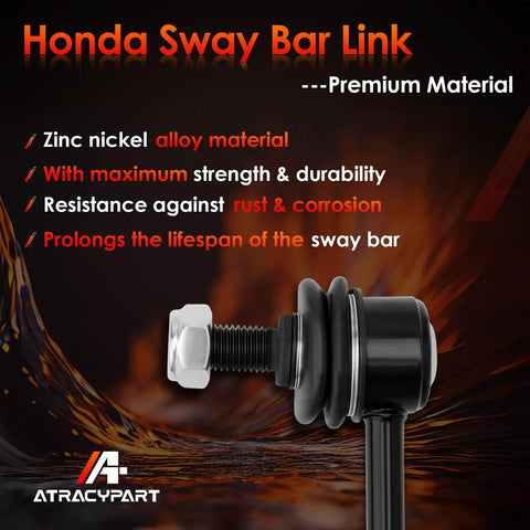 Front Sway Bar Links Set For 2007 2016 CR V And 2007 2012 RDX Replacement OEM Style For A Smoother Ride And Tight Cornering Eliminates Clunk Reduces Body Roll Heavy Duty Performance 2 Piece Pair, zinc nickel alloy